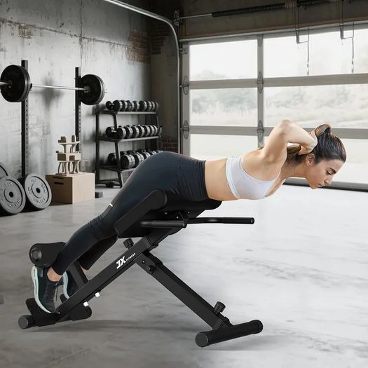 Foldable Hyperextension Bench Roman Chair Back Extension,Home Gym Sit Up Bench for Glute & Ab Workouts,Optional Adjustment Incline & Multi-Function Heavy-Duty Exercise