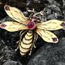 Antique Russian Art Nouveau Bee Brooch/Pendant Image 4