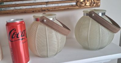 Pair of Lantern Style Candle Holders