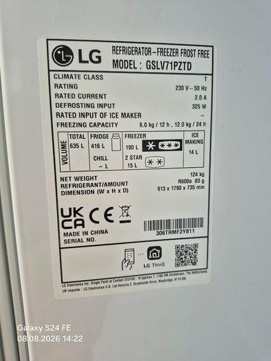 American Fridge LG GSLV71PZTD