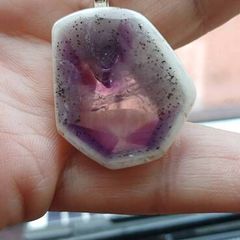 Necklace Trapiche Amethyst Slice