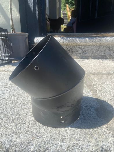 Wood burning stove elbow