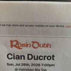 Cian Ducrot tickets x 4 Galway