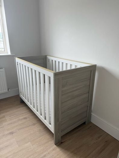 Obaby Nika 2 Piece Nursery Set Grey Wash White