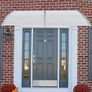 Canopy Front Door, Plastic, Aluminium, Arched Canopy, Transparent, Window Awnings (White, 80 x 240 cm) Image 7