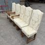 Oak straight back dinning chairs Image 2