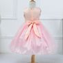 New Girls Sequinned Dress Flower Sash Sleeveless Formal Party Wedding Bridesmaid Sz 6-7yrs Image 2