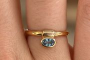 9ct Gold Blue Topaz Ring