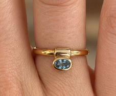 9ct Gold Blue Topaz Ring
