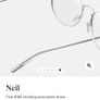 Ace & Tate Neil Satin Silver glasses and Sunglasses Clip on Image 6