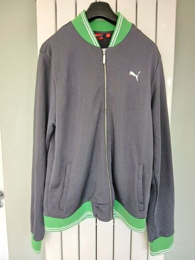 Grey & Green Puma Tracksuit top