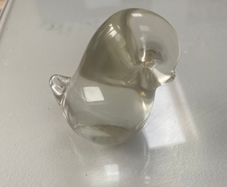 Glass bird paperweight