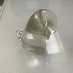 Glass bird paperweight