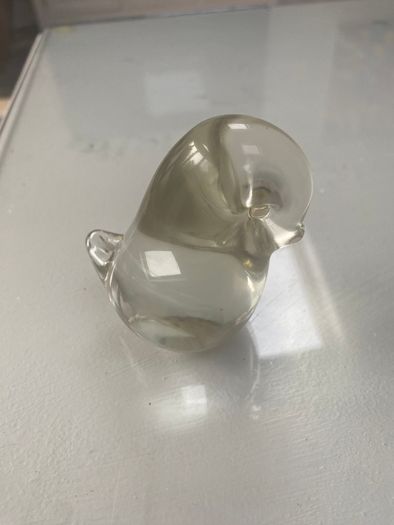 Glass bird paperweight