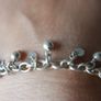 Vintage 925 Sterling Silver Charm Bracelet with Beads and Discs Image 2