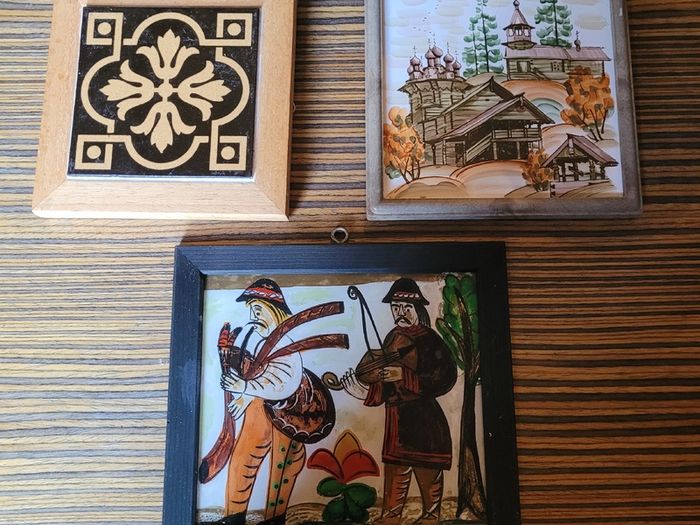 Vintage wall tiles x 3