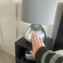 Dark Grey & Metallic "Touch" Lamp Image 5
