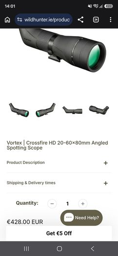 Vortex Crossfire HD 80mm  Spotting Scope