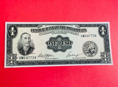 Philippines  1 Peso  1949   133h  ( Uncirculated )