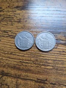 1966 5 Pesetas coins Francisco Franco