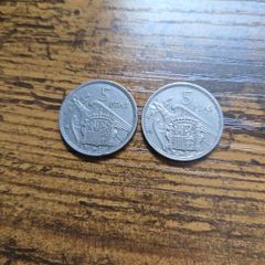 1966 5 Pesetas coins Francisco Franco