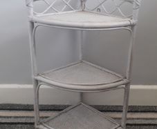 CORNER UNIT - Vintage Bamboo - Rattan - Three Shelf