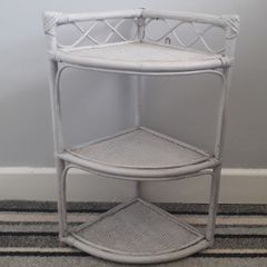 CORNER UNIT - Vintage Bamboo - Rattan - Three Shelf