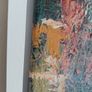 48cm Original Abstract Painting Framed Abstract Painting Fiery Red Orange Painting Modern Art Contemporary Irish Abstract Gerhart Richter Style Image 8