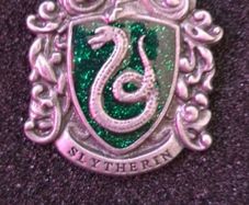 Harry Potter, slytherin, pin back badge.