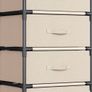 Chest of Drawers Bedroom, 4 Drawers Storage Unit with Sturdy Steel Frame, Dresser Drawers for Bedroom, Living Room, Hallway, Office and Closet - Beige Image 2
