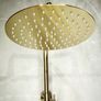 Shower Brushed Brass luxury thermostatic exposed shower set Image 3