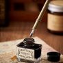 White & Gold Feather Pen - nice gift Image 5