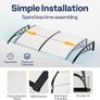 Large Window Door Awning Canopy,Transparent 300x100cm Image 5