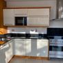 Modern Cream Gloss & Solid Black Granite Kitchen (Includes Electric Range)  North Wicklow Image 3