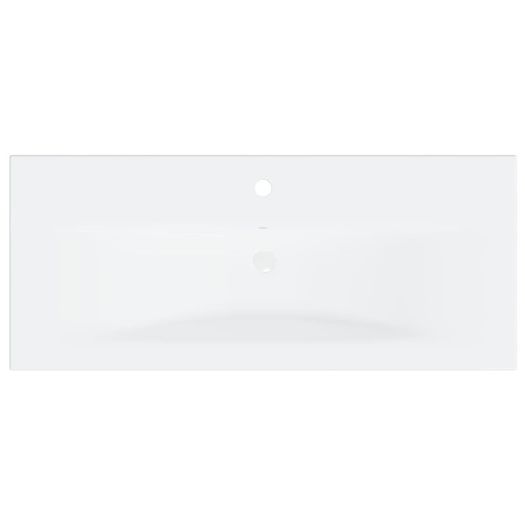 Sink Cabinet with Built-in Basin White and Sonoma Oak Chipboard