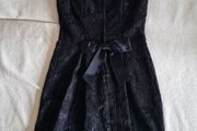 Black jaquard occasion coctail dress