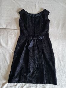 Black jaquard occasion coctail dress