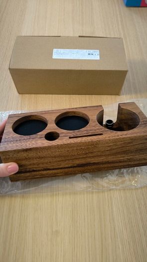 Wooden Espresso Tamper Station Organiser Stand