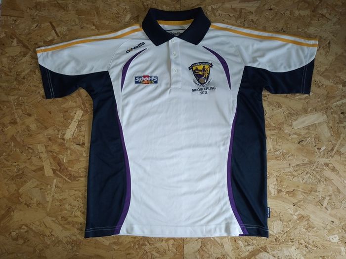 Wexford Minor Hurling 2012 Polo Shirt O'Neills Jersey GAA Loch Garman Leinster White GAA Gaelic Football Hurling Camogie