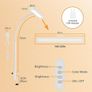 160 LED Desk Lamp Super Bright Dimmable Clamp Lamp for Home Office with 3 Colour Temperatures and 10 Brightness Levels, Office Lamp with 10W USB Adapter Image 4