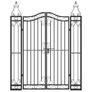Garden Gate Black 121x8x150 cm Wrought Iron Image 3