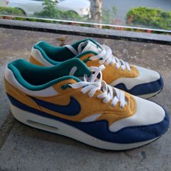 Nike Air Max 1 "By You" Custom (Gold/Navy/Teal) - Size UK 11