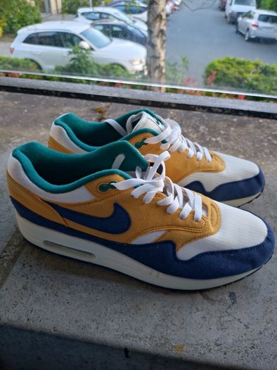 Nike airNike Air Max 1 "By You" Custom (Gold/Navy/Teal) - Size UK 11