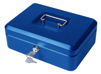 Metal Cash Box / 2 Keys /  Blue