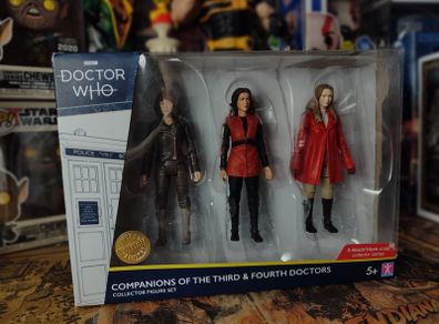 Doctor Who ! Companions of the 3rd & 4th Doctor ! Action Figures ! RRP 39.99 ! Collector's Figure Set !