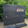Large Black Metal Slat Wall Shop Shelving Display Image 3