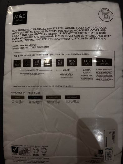 M&S Double bed Duvet