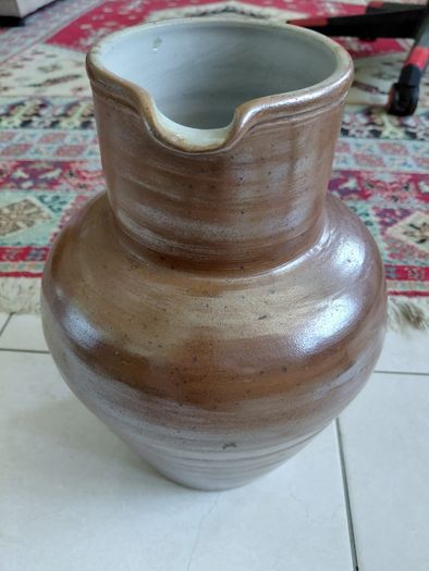 Antique French stoneware jug beautiful patina