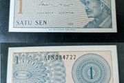 1964 Indonesia 1 Satu Sen Banknote UNC