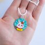 Cute Handmade Beaded Rabbit Necklace Image 3